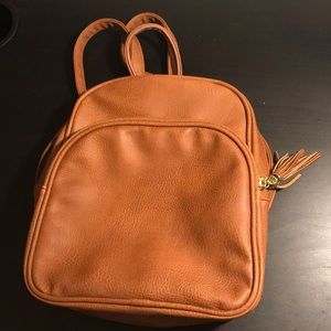 Medium Brown Mini Backpack